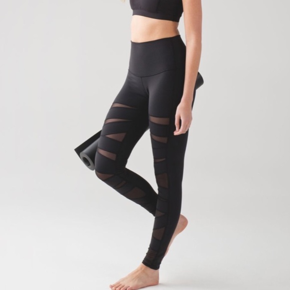 Lululemon Wunder Under H*RSE Mesh Leggings